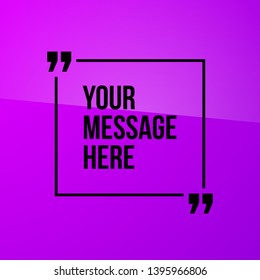 Abstract vector illustration with shape speech talking cloud of purple colors. Quote vector geometric origami speech bubble background and place for message sign. Colorful banners set