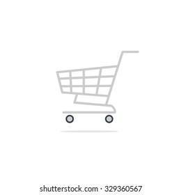 Abstract vector illustration shopping cart icon