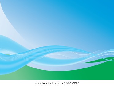 Abstract vector illustration of sky and earth background