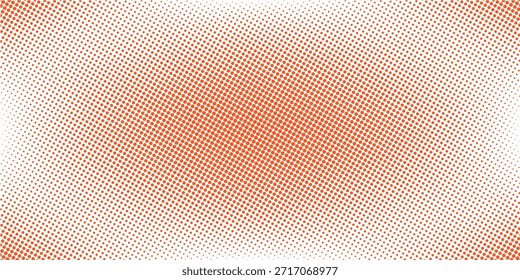 Ilustración vectorial Abstractas con Pequeños cuadrados y píxeles. naranja Punto semitono con opacidad aleatoria. moderno

