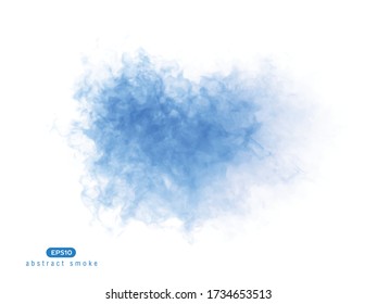 Ilustración vector abstracta de forma ahumada sobre fondo blanco.