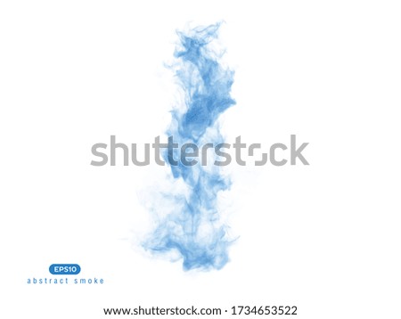 Abstract vector illustration of smoky shape on white background.