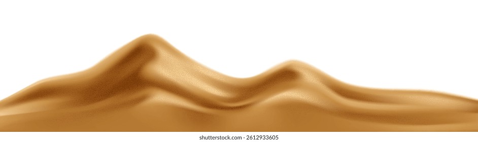 Abstract Vector Illustration of Smooth Sand Dunes With Warm Colors and Texture in a Minimalist Desert-Inspired Background.