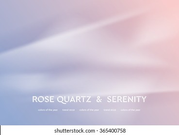 Abstract vector illustration with smooth waves. Trend colors of the year 2016 rose quartz and serenity. Modern curves background