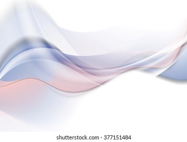 Abstract vector illustration with smooth waves. Trend colors of the year 2016 rose quartz and serenity. Modern curves background