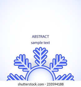 Abstract vector illustration of a snowflake
