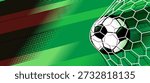 Abstract vector illustration of soccer balls with dynamic motion, geometric shapes, and speed effects.