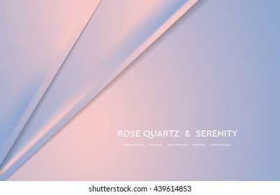Abstract vector illustration with soft lines. Trend colors of the year 2016 rose quartz and serenity. Bright stripes background