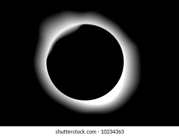 Abstract vector illustration of a solar eclipse