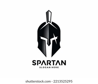 Abstract vector illustration of Spartan logo design. Sports team logo design isolated on a white background