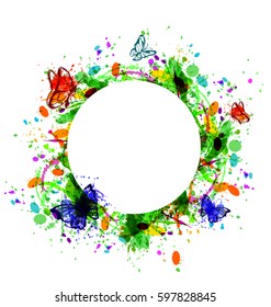 Abstract vector illustration with spring motive
