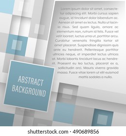 Abstract vector illustration with square geometric pattern. Design with place for your content or creative editing.