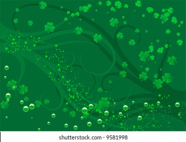 Abstract vector illustration of a st patricks day background