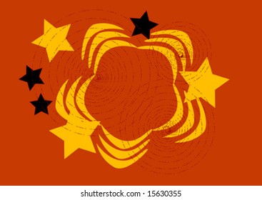 Abstract vector illustration with stars