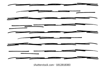 Abstract vector illustration with a striped hand-drawn texture. Design element.