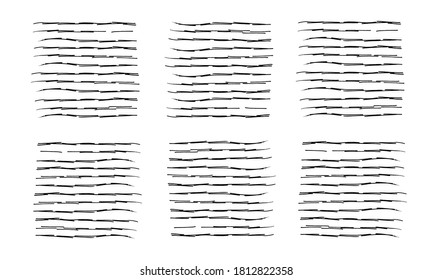 Ilustración vector abstracta con una textura dibujada a mano a rayas. Elemento de diseño.
