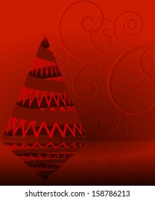 abstract vector illustration of stylized Christmas tree