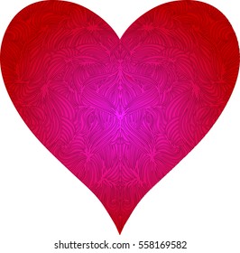 Abstract vector illustration of stylized colorful heart.