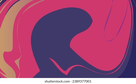 Abstract vector illustration of a stylized shape of a wave