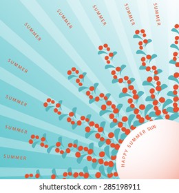 Abstract vector illustration of summer greeting card