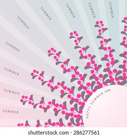 Abstract vector illustration of summer greeting card