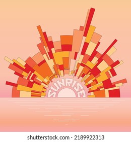Abstract vector illustration of a sunrise, logo idea