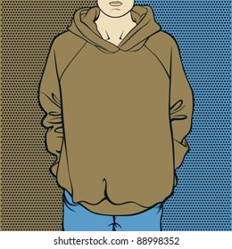 Abstract vector illustration of sweatshirt.