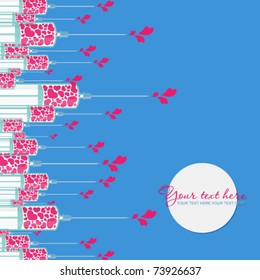 Abstract vector illustration with syringe.