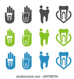 Abstract Vector illustration of teeth. Dental logo