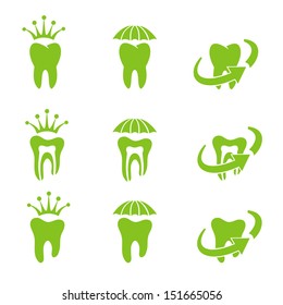 Abstract Vector illustration of teeth. Dental logo.