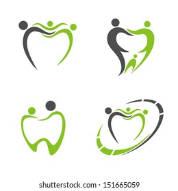 Abstract Vector illustration of teeth. Dental logo.