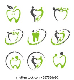 Abstract Vector illustration of teeth. Dental logo.