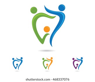 Abstract Vector illustration of teeth Dental logo