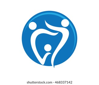 Abstract Vector illustration of teeth Dental logo
