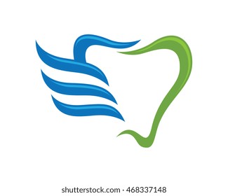 Abstract Vector illustration of teeth Dental logo