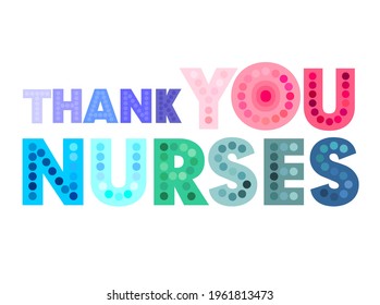 An Abstract Vector Illustration Of Thank You For Nurses Day On An Isolated White Background