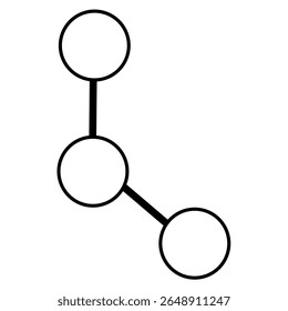 Abstract vector illustration of three interconnected circles forming a unique geometric shape, ideal for minimalist design concepts and symbolic representations.