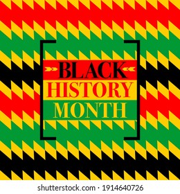 An abstract vector illustration of traditional Afro Geometric design for Black History Month