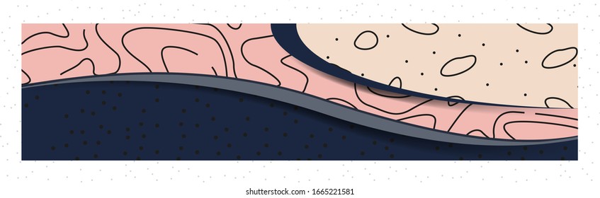 Abstract vector illustration in trendy flat style colors background with space for text. Wallpaper, banner, greeting card, poster