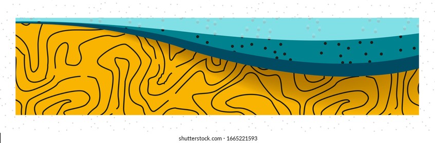 Abstract vector illustration in trendy flat style colors background with space for text. Wallpaper, banner, greeting card, poster