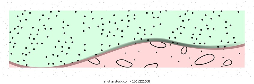 Abstract vector illustration in trendy flat style colors background with space for text. Wallpaper, banner, greeting card, poster