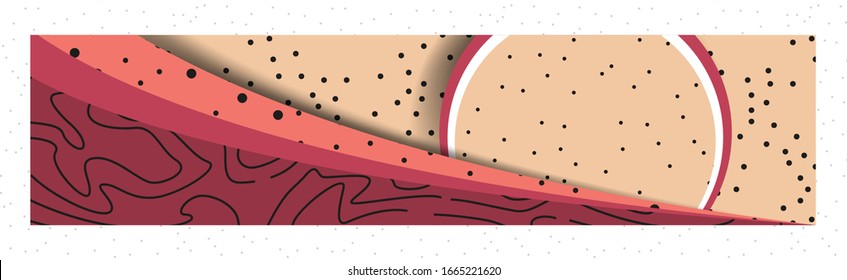 Ilustración abstracta vectorial en fondo de estilo plano moderno con espacio para texto. Papel de escritorio, pancarta, tarjeta de saludo, afiche