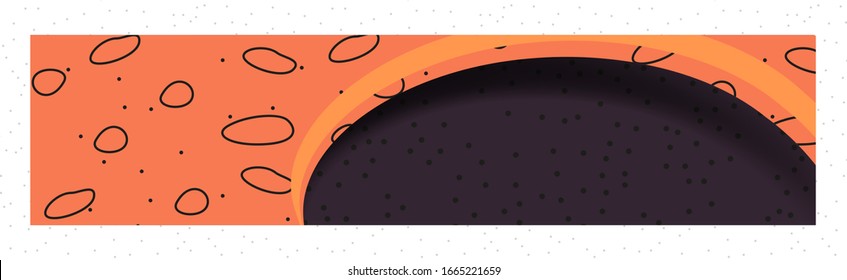 Abstract vector illustration in trendy flat style colors background with space for text. Wallpaper, banner, greeting card, poster
