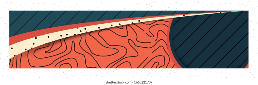 Abstract vector illustration in trendy flat style colors background with space for text. Wallpaper, banner, greeting card, poster