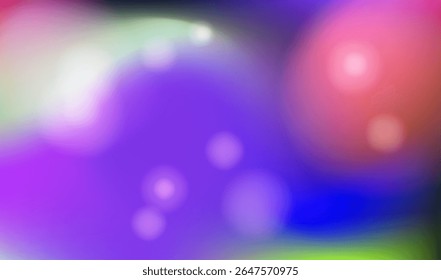 Abstract vector illustration in trendy “blurry gradients” style, featuring soft, rounded shapes in vibrant purple, blue, pink, yellow, and purple.