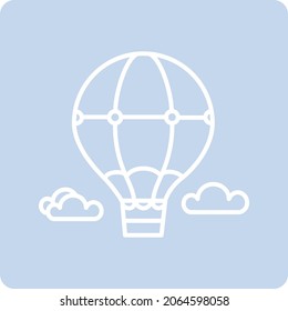 Abstract vector illustration.  Used for banners, cards, posters, prints.  Resizable logo without loss of quality. Balloon in the sky