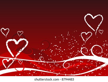 Abstract vector illustration of a valentines background