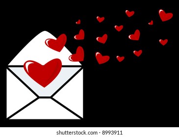 Abstract vector illustration of a valentines background