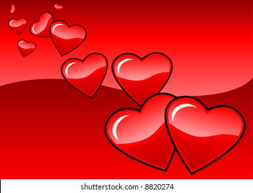 Abstract vector illustration of a valentines couple