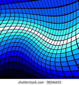 Abstract vector illustration of a warped mosaic background